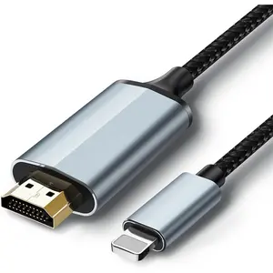 Lightning to HDMI Adapter • 1080P HD • HDMI Cable for iPhone to TV • Compatible with iPhone14, 13, 12 & YouTube to TV Output • 6.6FT (Does Not Support iPhone 15/16 or Streaming Netflix)