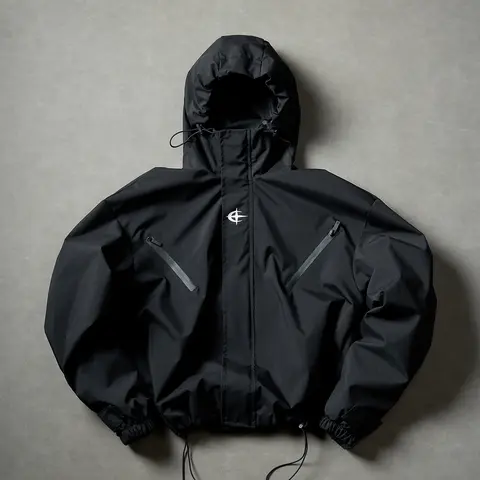 Men’s Lightweight Hooded Windbreaker Coat - Zip Up, Weather Resistant Jackets & Coats with 2 Zip Chest Pockets, High-Coverage Placket, Adjustable Drawstring Hem for Transitional Weather