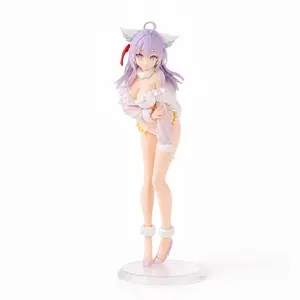 25cm Furuiyou Ellie from Next Door Classmate Ellie Aria White Fox PVC Action Figure Anime Model Toy Collectible Doll Gift