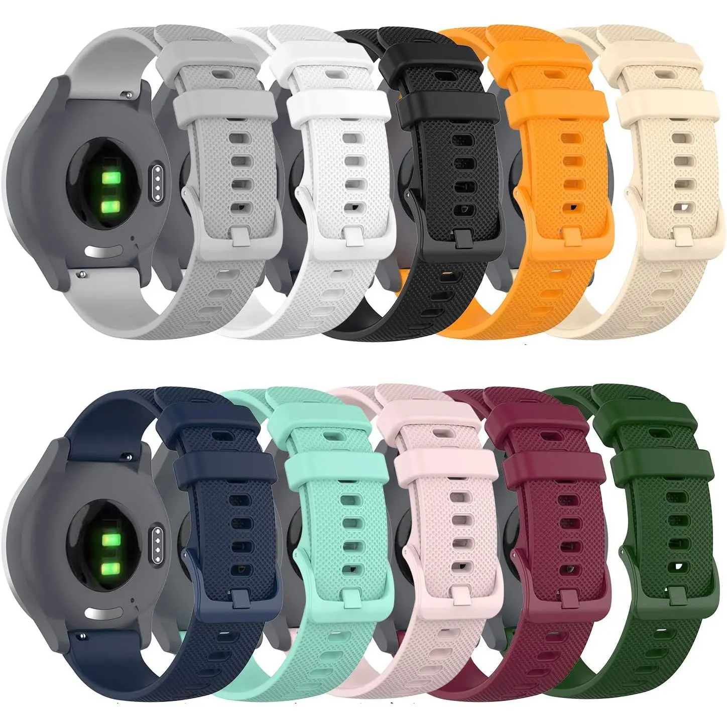 Bands Compatible with  Venu 4 41mm/Vivoactive 4S/Vivomove 3S/Venu 2S/Venu 3S/Forerunner 255S 265S Band,  Quick Release Straps 18MM  Wristband (10 Colors)