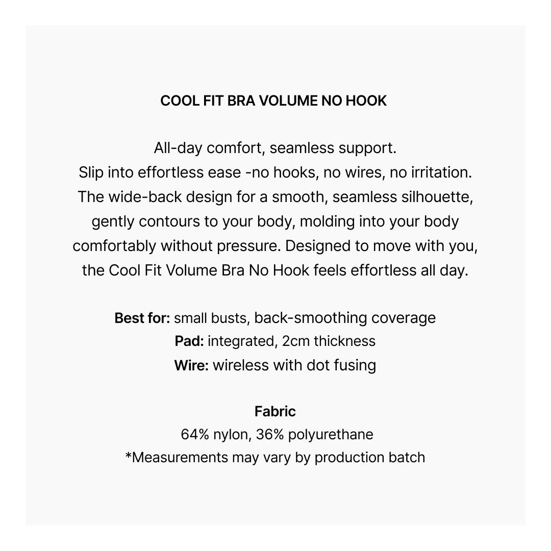 [VERISH] Cool Fit Bra Volume No-Hook - SIZE UP RECOMMENDED - Korean Seamless Wire-Free Bralette Deep V - Comfortable Everyday Bra No Underwire for Women