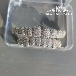 Flawless Honeycomb 8A Diamond Grillz – Unisex Hiphop Accessory for Men & Women, High Quality 8A Boys&Hood Set