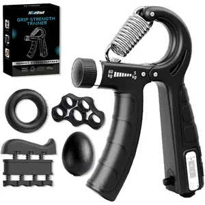 6-in-1 Adjustable Hand Grip Strengthener Kit Forearm Trainer Finger Exerciser for Grip Strength