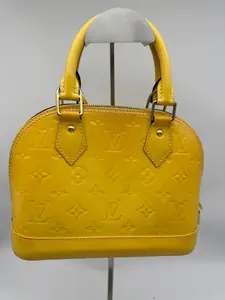 Pre-owned As Shown Crossbody Bags G 038 Louis Vuitton LV Epi Leather Vernis Alma BB Yellow Shoulder Bag Authentic