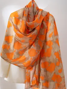 Women's Geometric Print Long Scarf, Fashionable Soft Comfortable Shawl for Daily Wear, Casual Versatile Scarf for Women & Girls