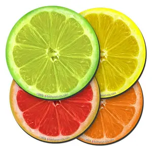 Citrus Foam Kolorcoat™ Coaster - 4 inch Round