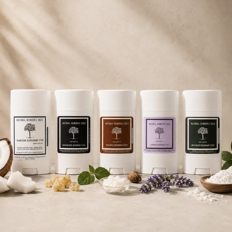 Natural Deodorant Stick, Coconut-Infused Body Care Cosmetic - Lavender Scent Option, Unscented Option