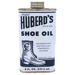 Huberd’s Shoe Oil - Leather Conditioner and waterproofer Since 1921. Easy Pour Formula waterproofs, softens, and Conditions Boots, Shoes, Bags, Belts, Gloves, Saddles, tack and Harness.