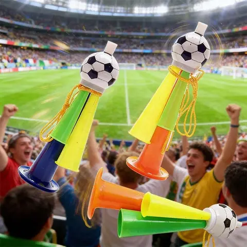 4Pcs Unisex ABS Plastic Soccer Stadium Horn Set, 3-Tone Party Supplies Noise Maker for Match Support, Sports Day Cheering