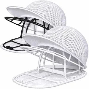 PP Hat Washer Cage - Adjustable Shaper, 1 Pack White Laundry Accessory with Free Zipper Mesh Bag for Adult Caps, Dishwasher Protection & Home Organization, Christmas Gift