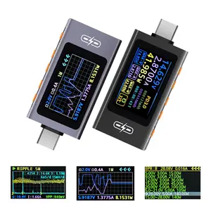 POROMETISTO-UT01C Type-C USB Tester DC4-30V 0-12A Multifunctional Power Meter with 1.14inch IPS Digital Display Multimeter Voltage Current Detector Support PD, QC, PPS and Other Fast Charging Protocol Detection