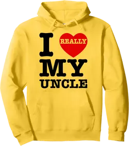 I Love My Uncle I Heart My Uncle For Men Women Nephew Niece Pullover Hoodie - Brayanner Shop 21B0DJ72JPMS
