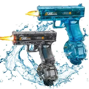 Electric Water Gun for Kids, Automatic Water Blaster Toy with LED Lights,Easy Use Outdoor Summer Pool Beach Party Toy
