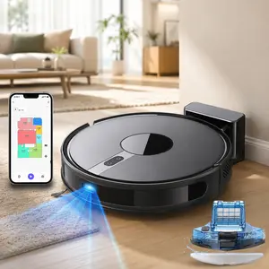 L40 LiDAR Robot Vacuum Cleaner with 5000Pa Suction, Precision Laser Mapping, No-Go Zones, 2-in-1 Sweeping and Mopping, Auto-Charge, Works with Alexa/Google Assistant for Smart Home. outdoorfun
