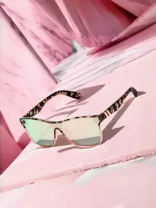 1pcs men's streamlined goggles sunglasses button accessories decorative double bar metal decoration summer personality dazzling coating square frame streamlined oversized goggles outdoor cycling sunglasses gradient reflective film fashion glasses