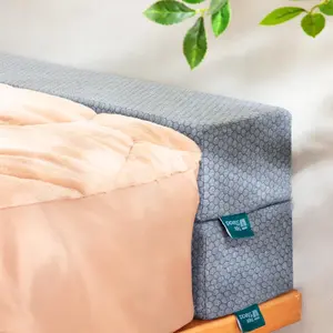 Bed Gap Filler for Headboard & Wall, Mattress Extender Pillow with Removable Cover & Memory , Fills Gaps Between Mattress and Headboard, Stops Items Falling (Dark Gray, Full Size)