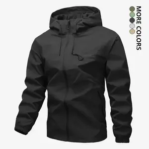Men's Full-Zip Hooded Jacket, Windproof & Breathable, High-Quality Outdoor Sports Mountaineering Coat, Machine Washable Winter Jacket with Pockets, Suitable for Hiking Trips & Casual Winter Wear