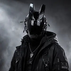 COSTRIBE Dark Gothic Mechanical Cyberpunk Mask - Fashion Face Covering Accessory for Party Cosplay, Happy Birthday, Wedding Events; Beach Use
