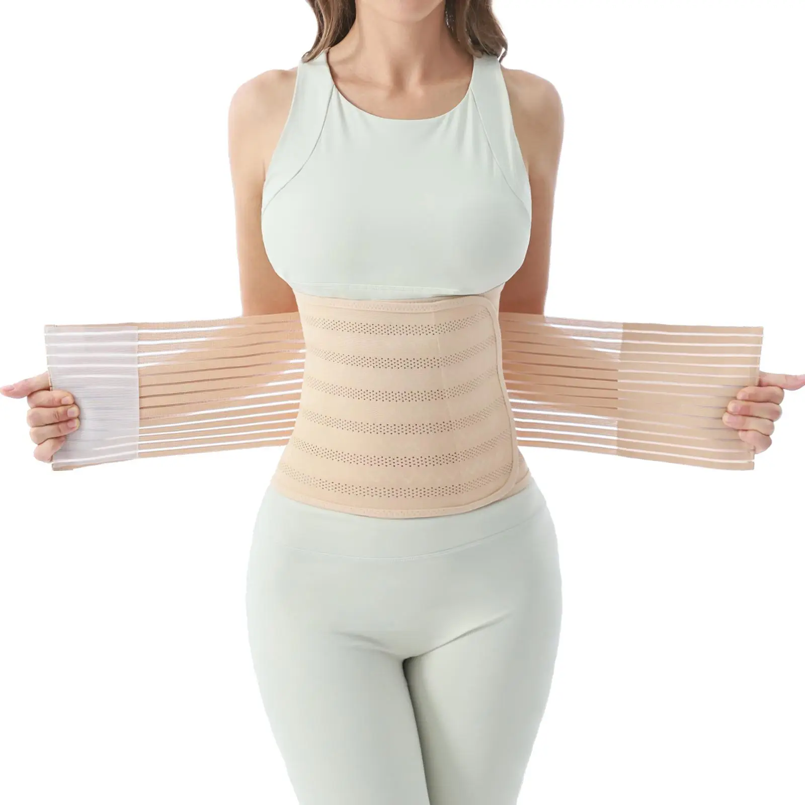 Postpartum Belly Band for Women, Abdominal Binder Post Surgery Stomach Compression Support Belt, Postpartum Waist Girdle C Section Recovery Wrap