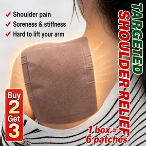 3-Pack Shoulder Soothing Patches — Relieves shoulder pain and stiffness, reduces difficulty lifting arms; penetrates to soothe shoulder and neck discomfort; a convenient joint care patch for home use.