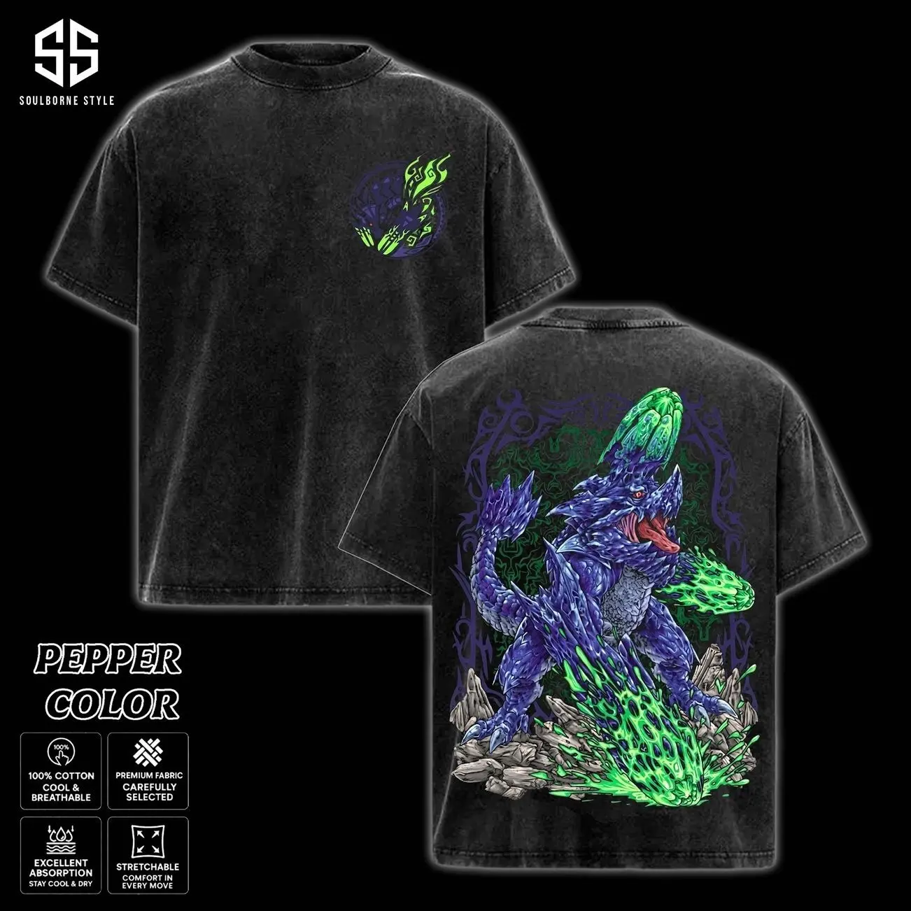 Vintage Edition Monster Hunter Wilds 3.0 Unisex T-shirt, Action RPG Gaming Apparel, Game Shirt, Video Game Clothes, Boy Merch, Gift For Him, Gift For Her, Cotton Crewneck Top Clothes Streetwear BBX