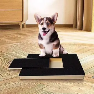Dog Nail Scratch Board File - Pet Nail File Board Non-Slip Mat Square Scratching Scratchboard Sandpaper Treat Trimming Emery Sand Trimmer Puppy 35x25cm Funny Cuttable, Professional Grooming Paws, Filing Canine Claws, Floor Protectin Wooden Retractable tik