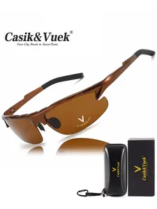 Men's Polarized Sunglasses Vu400, Magnesium-Aluminum Alloy Frame, Ideal for Outdoor Driving Fishing & Activities, All Seasons, Casual Style, Lightweight Durable Sunglasses