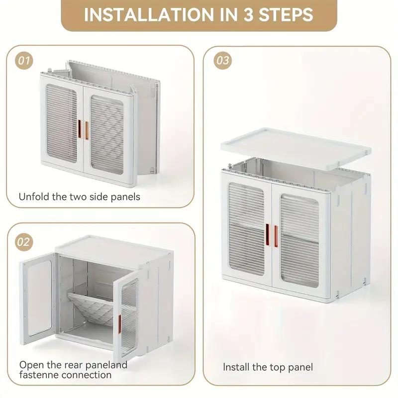 NLDD 4-Tier Slim Stacking Storage Bins – Folding Waterproof Plastic Storage Boxes Cabinet with Wheels for Closet, Pantry, Magnetic Organiser NLDD 4-Tier Slim Stacking Storage Bins – Folding Waterproof Plastic Storage Boxes Cabinet with Wheels for Closet, Pantry, Magnetic Organiser