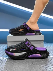2026 Men's New Summer Trendy Clogs Garden Shoes, Non-slip Soft Sole Heightened Closed-toe Slippers for Outdoor Wear
