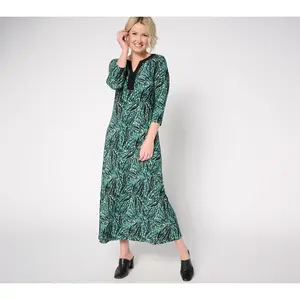 Attitudes by Renee Regular Como Jersey Printed Maxi Dress
