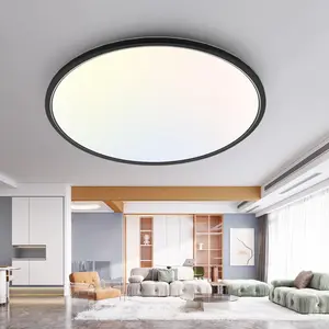 2PACK Flush Mount LED Ceiling Light Fixture Black, 12Inch 28Watt, Dimmable & 3000K-4500K-6000K 3 Color Selectable Ceiling Lamp 3200LM Low Profile Ceiling Light for Kitchen Bedroom Hallway Porch