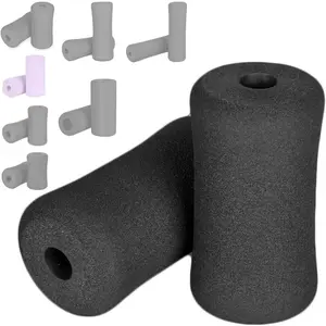Sponge Foam Foot Pad Roller Pair For Replacing Gym Exercise Equipment, Suitable For 1-inch Rod (Foam 5.12" X 2.76" Od X 0.87" Id)