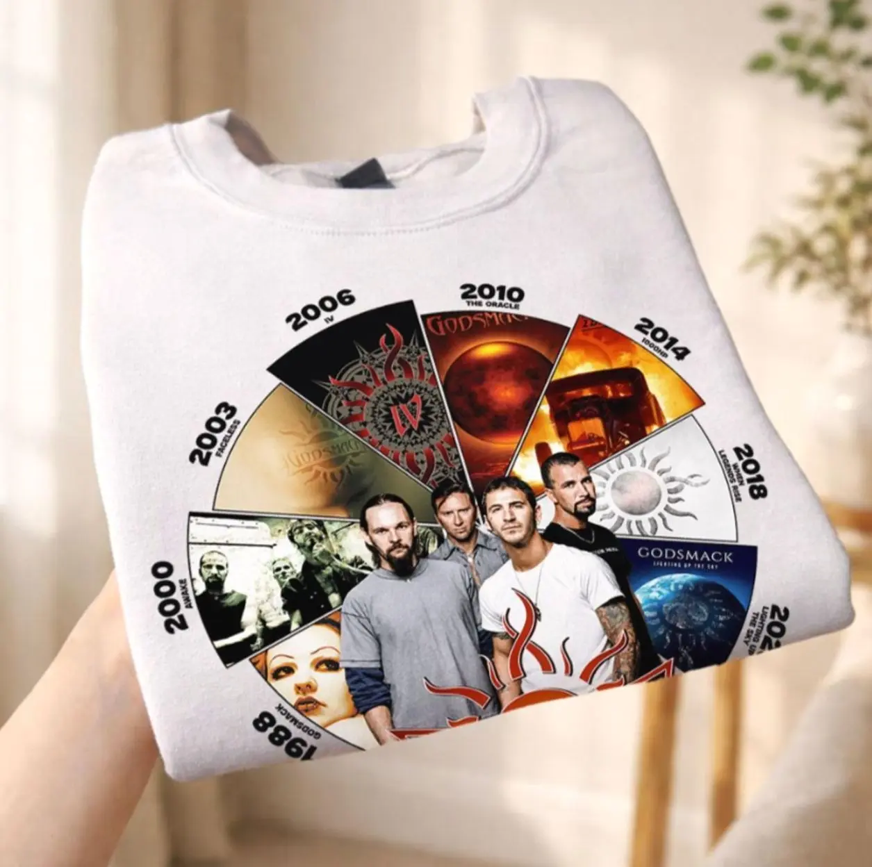 Vintage Godsmack Rock Band T-shirt, Unisex Tshirt, Gifts, Menswear Womenswear Streetwear Cotton Comfort Top Full Size Full Color