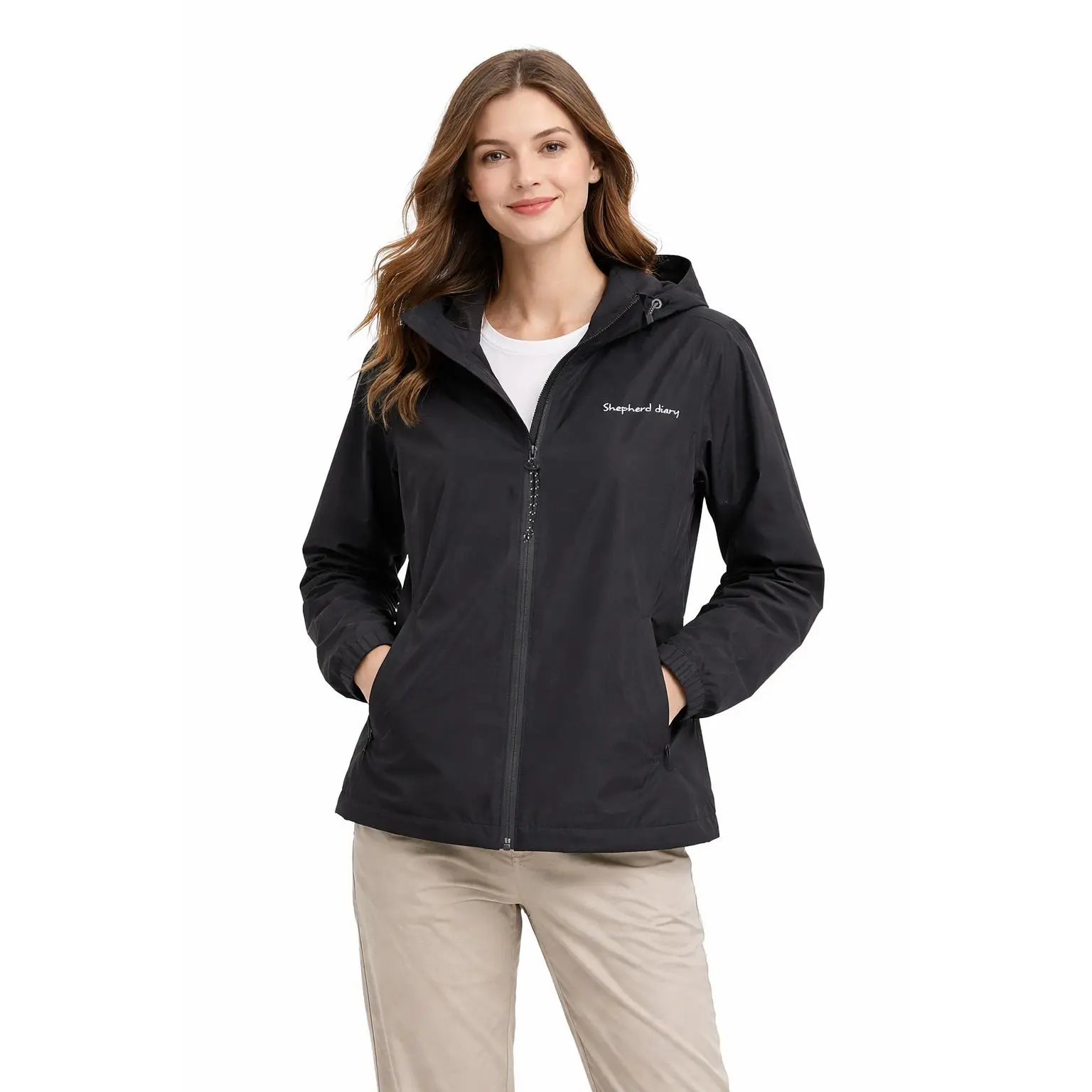 All-Season Rain Jacket - Waterproof TPU Membrane with Breathable Vents & 4 Pockets - Lightweight & Packable for Hiking Camping & Travel - Black Charlock Light Yellow Teal Green fit outdoor sport