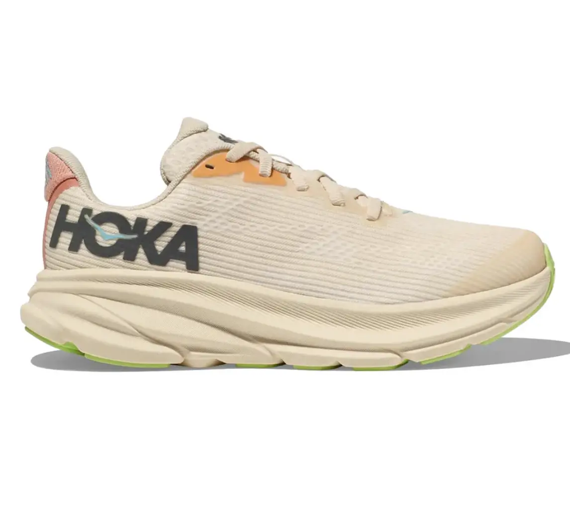 HOKA Clifton 9 Salmon Green Women's SKU: 1131170-VLS Trainer Casual Sneaker Women Sneakers for Women Running Shoes Gym Shoes Womens Running