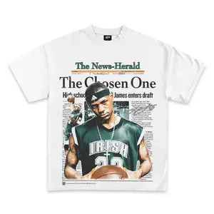 Lebron James The Chosen One Graphic Short Sleeve Tee Unisex Cotton Streetwear Crew Neck Top Casual Daily Sports Outdoor Party Outfit Matching With Hat Chain Belt Fashion Accessories For Adult Men Women