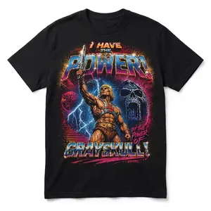 He-Man I Have The Power Tee | Vintage 80s Cartoon Masters of the Universe Shirt Halloween Party T-shirt Unisex Tee, Streetwear Soccer Tee.