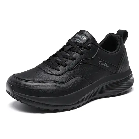 Classic EVA Men's Wide Round Toe Slip Resistant Work & Safety Shoes - Waterproof, Oilproof, Odorproof, Stainproof, Comfortable, Lightweight for Catering Workers, Slip Resistant Work & Safety Footwear