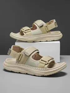 Men's Thick Sole Sandals, Breathable Suedette Casual Sports Shoes, Lightweight Outdoor Beach Footwear, Summer Anti-Slip Walking Sandals