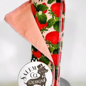 Strawberries Paperless Paper Towels: Sustainable reusable kitchen paper towel alternative - 6 Pack.