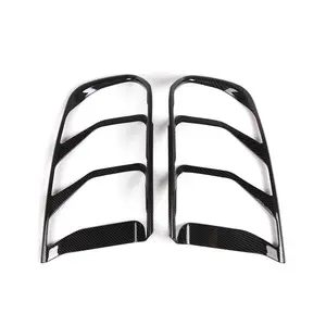 Carbon Fiber Look Rear Bumper Tail Light Lamp Cover Guard Trim for 2018-2023 Ford Mustang ABS Material UV Coated Easy Install Car Interior Accessories