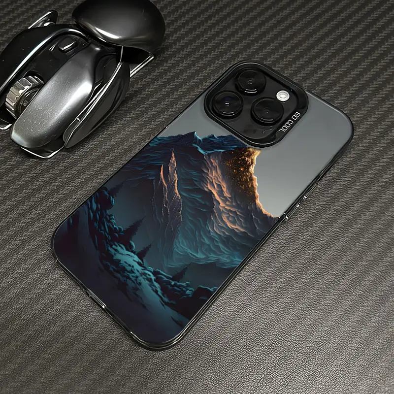 Golden Mountain Polycarbonate-TPU Dual-Layer Durable Shockproof Smartphone Case - Phone Accessories Shell with Shock-Absorbing, Anti-Slip, Lightweight, Stylish Protection for iPhone 11/12/13/14/15/16/17 Pro Max/Air/Plus