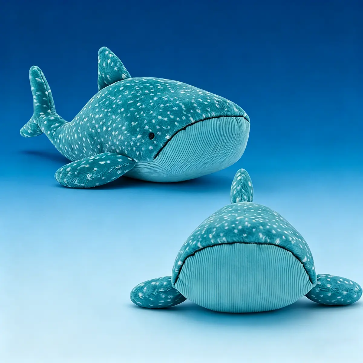 Gobfrey Whale Shark Inspired Plush Doll, Cute Round Ocean Creature Stuffed Animal Pillow, Ultra Soft Kawaii Marine Life Cushion Toy, Ideal Birthday and Summer Holiday Gift for Kids and Ocean Enthusiasts