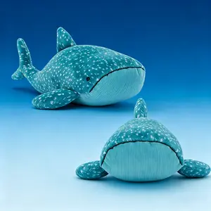 Gobfrey Whale Shark Inspired Plush Doll, Cute Round Ocean Creature Stuffed Animal Pillow, Ultra Soft Kawaii Marine Life Cushion Toy, Ideal Birthday and Summer Holiday Gift for Kids and Ocean Enthusiasts