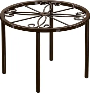 1 count  Stand,-Heavy Duty Metal Stand Decorates , Anti-Rust Flower Pot Stand, Round  Rack for Room Indoor and Outdoor Courtyard,Gardens, Brown.