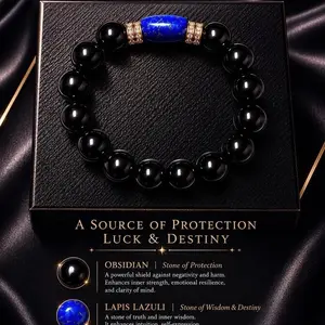 Celestone True Natural Obsidian & Lapis Lazuli Gemstone Collection