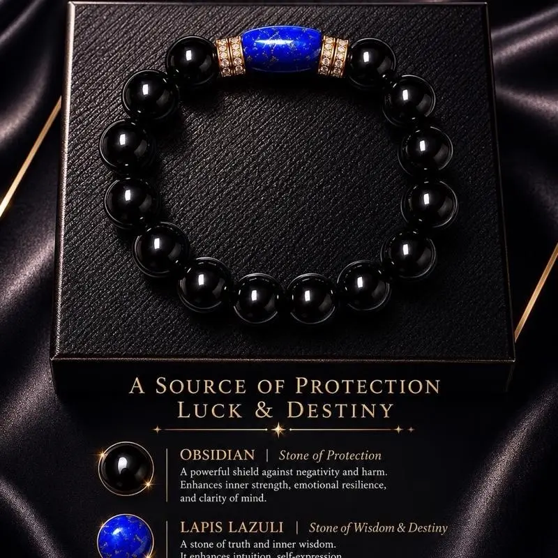 Celestone True Natural Obsidian & Lapis Lazuli Gemstone Collection