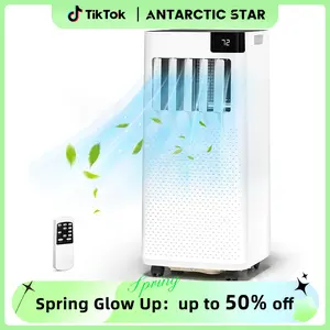Antarctic Star ASHEER 8000BTU Portable Air Conditioner, 3-in-1 Unit with Cooling, Dehumidification & Fan Modes, 2 Fan Speeds, 24-Hour Timer, Full-Function Remote Control, LED Display
