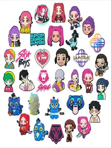 34pcs KPop Demon Hunters Shoe Charms For Clogs Ghost Shoe Decoration Premium Quality Popular Shoe Accessories Charm Accessory Great Gift