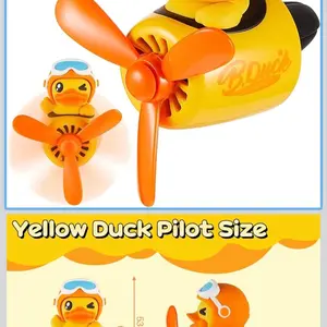 2SETS  Car Air Freshener Cute Duck Car Vent Clip Diffuser with Rotating Propeller Outlet Vent 2.5" x 2.4" x 2.1" Easy to Install Included 2 Scents Aroma Tablets Aromatherapy Ornament Auto Accessories
